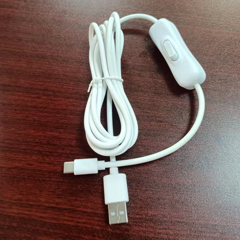 USB-C adatkábel kapcsolóval, 1 m vagy 1,5 m hosszúságú, gyors töltést támogat, OEM-kompatibilis