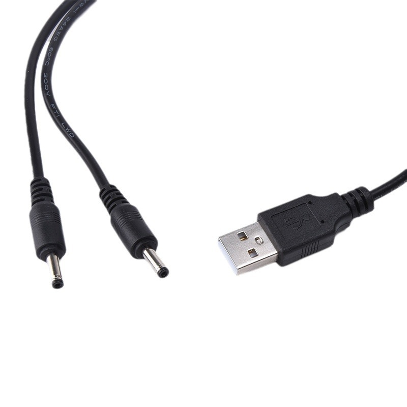 CY USB–DC töltőkábel, kettős kimenettel digitális eszközök számára