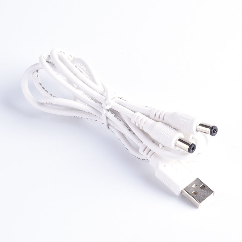 CY USB–DC töltőkábel, kettős kimenettel digitális eszközök számára