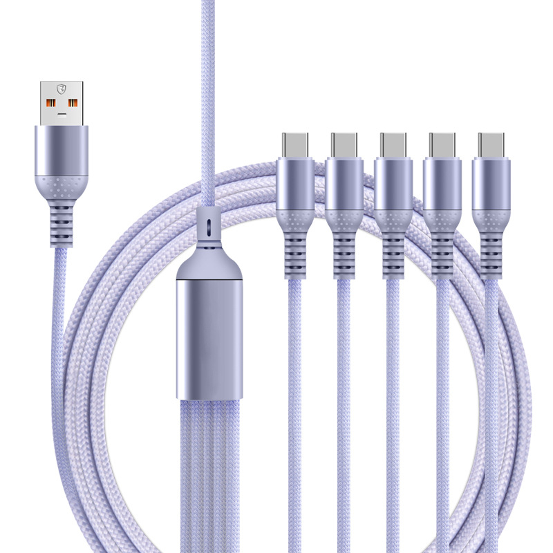 Cablu USB de încărcare cu conectori multipli (66W încărcare rapidă; 1–5 conectori; Lightning / Micro-USB / Type-C; TurboCharge compatibil)