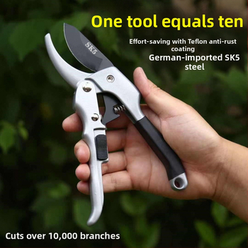 Čelične škare za debele grane s rolnim/mehanizmom za uštedu napora pri rezanju — vrtni alati za rezanje i cijepanje (Materijal: čelik; Mehanizam: rolni; Funkcija: rezanje; Primjena: cijepanje; Marka: Strong merchants)