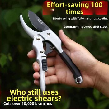Čelične škare za debele grane s rolnim/mehanizmom za uštedu napora pri rezanju — vrtni alati za rezanje i cijepanje (Materijal: čelik; Mehanizam: rolni; Funkcija: rezanje; Primjena: cijepanje; Marka: Strong merchants)