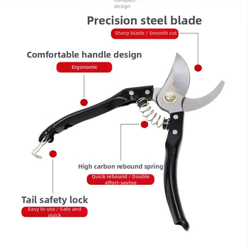 Čelične škare za debele grane s rolnim/mehanizmom za uštedu napora pri rezanju — vrtni alati za rezanje i cijepanje (Materijal: čelik; Mehanizam: rolni; Funkcija: rezanje; Primjena: cijepanje; Marka: Strong merchants)