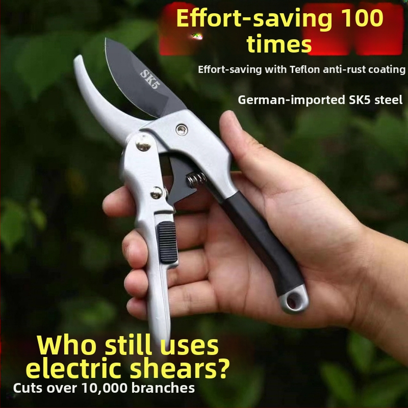 Čelične škare za debele grane s rolnim/mehanizmom za uštedu napora pri rezanju — vrtni alati za rezanje i cijepanje (Materijal: čelik; Mehanizam: rolni; Funkcija: rezanje; Primjena: cijepanje; Marka: Strong merchants)