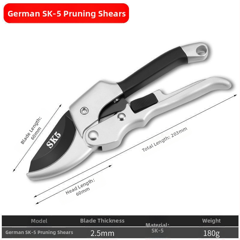 Čelične škare za debele grane s rolnim/mehanizmom za uštedu napora pri rezanju — vrtni alati za rezanje i cijepanje (Materijal: čelik; Mehanizam: rolni; Funkcija: rezanje; Primjena: cijepanje; Marka: Strong merchants)