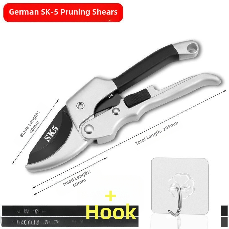 Čelične škare za debele grane s rolnim/mehanizmom za uštedu napora pri rezanju — vrtni alati za rezanje i cijepanje (Materijal: čelik; Mehanizam: rolni; Funkcija: rezanje; Primjena: cijepanje; Marka: Strong merchants)