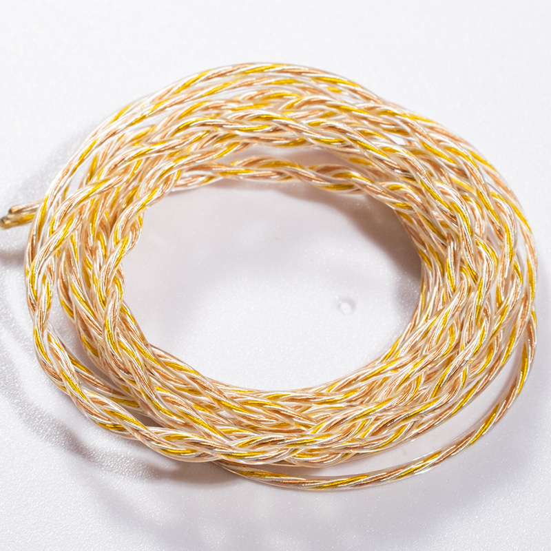 Audio kabel za DIY nadogradnju slušalica – bakreni vodiči s premazom srebra, dvostruko uvijena dva vodiča, HiFi produžni kabel (poluproizvod)
