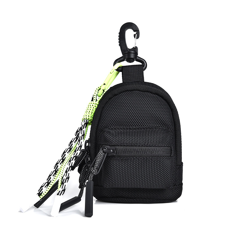 Унисекс монтираща се мини чанта — полиестер, уличен стил, портфейл/кошничка за монети, пролет 2025