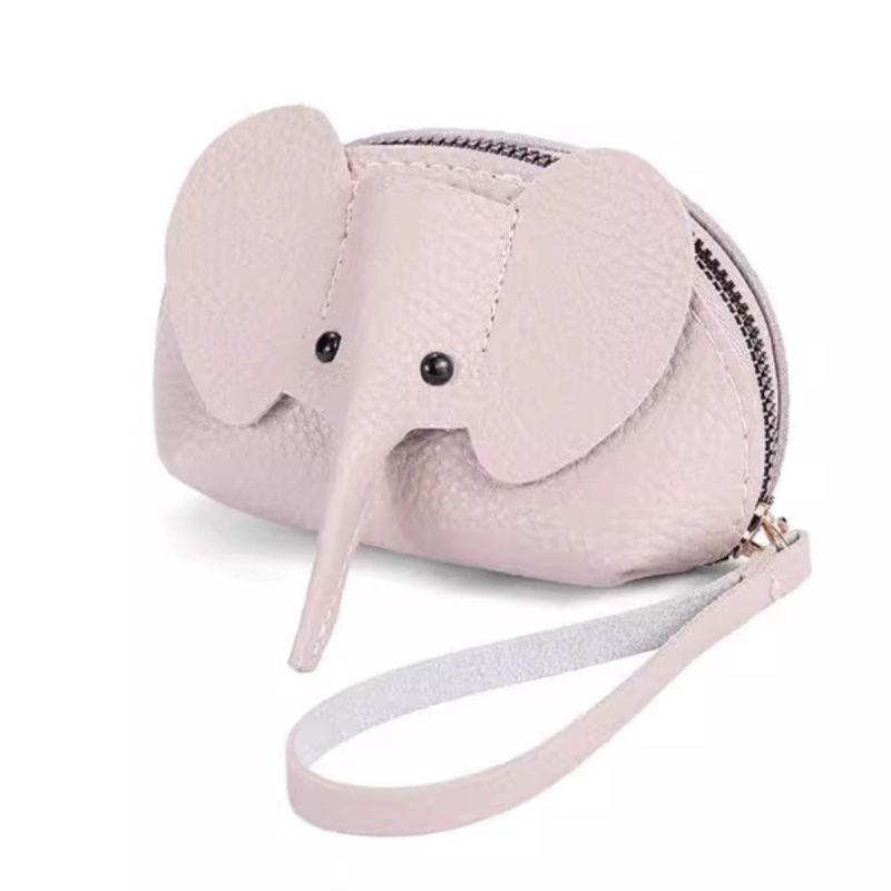 Novčanik za kovance s motivom slona, dječji stil, PU materijal, unisex, vodootporan
