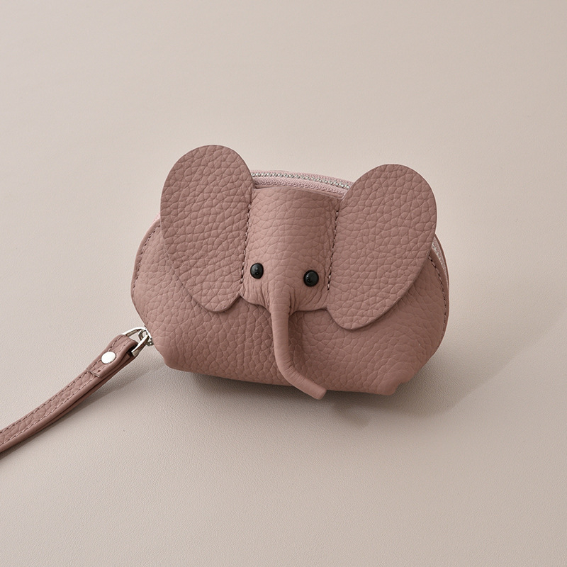 Novčanik za kovance s motivom slona, dječji stil, PU materijal, unisex, vodootporan