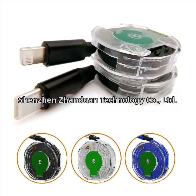 Automobilska punjač s automatskim izvlačnim USB-C PD kabelom, brzo punjenje 45/60W