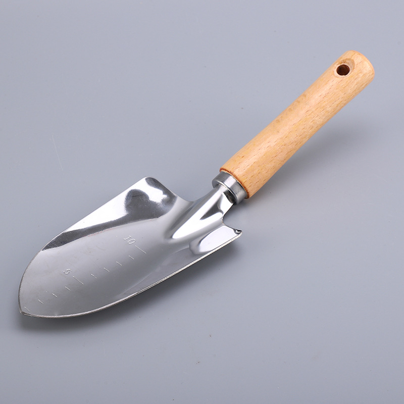 Hongcan σετ κήπου από ανοξείδωτο ατσάλι με ξύλινες λαβές, 6 τεμάχια, περιλαμβάνει φτυάρια και τριζόδοντο σκαλιστήρι για παρτέρια και χαλάρωση εδάφους