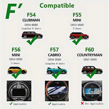 Държач за мобилен телефон за MINI автомобил, въртене 360°, монтиране Snap-on, за централния панел и навигация (F54, R50, R60, F55)