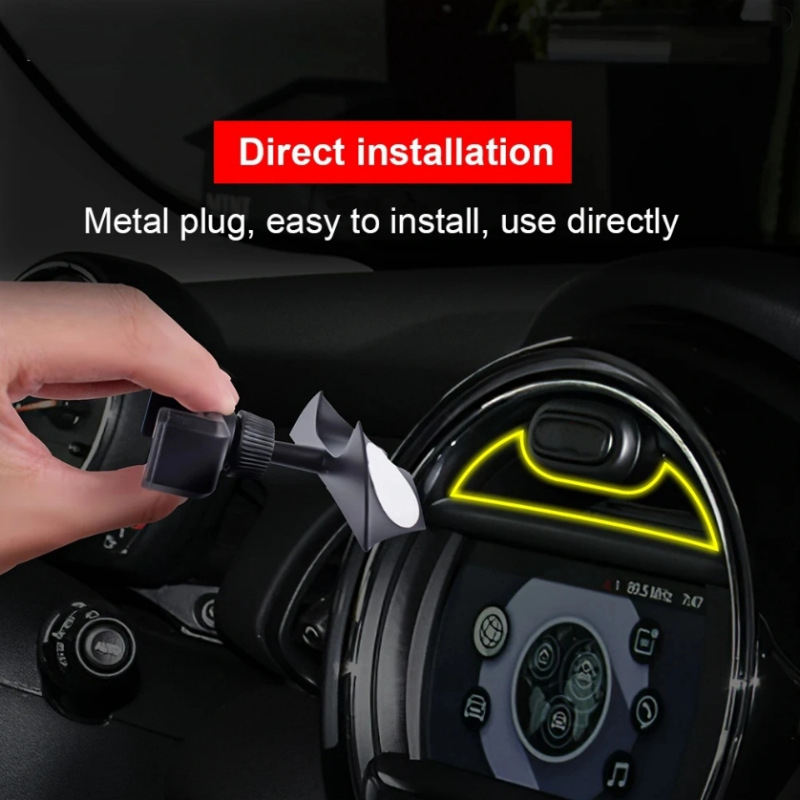 Държач за мобилен телефон за MINI автомобил, въртене 360°, монтиране Snap-on, за централния панел и навигация (F54, R50, R60, F55)