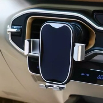 Автомобилен държач за телефон от алуминиева сплав, гравитационен монтаж върху въздушен изход за навигация – универсален