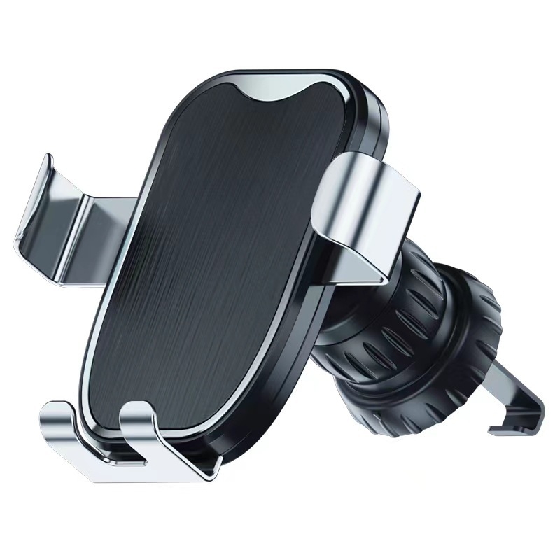 Автомобилен държач за телефон от алуминиева сплав, гравитационен монтаж върху въздушен изход за навигация – универсален