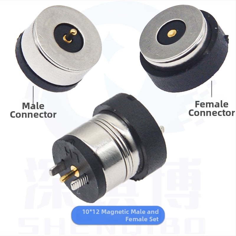 DC magnētiskais savienotājs (vīrietis un sieviete), apaļa magnētiskā uzlādes galva, ūdensizturīgs, 2 pin, Deep qibo