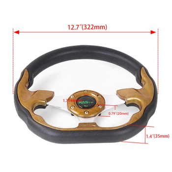 Sacīkšu stūre automašīnai - PU materiāls, zīmols RASTP, modelis STW031, vispārējai lietošanai
