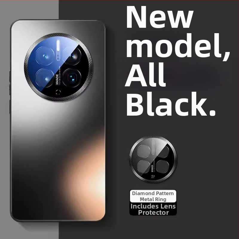 Korpuss Huawei Mate60 Pro un Mate50 Pro, matēts stikls, metāla objektīva gredzens, pilna aizsardzība, pret triecieniem, pret pirkstu nospiedumiem, siltuma izkliede