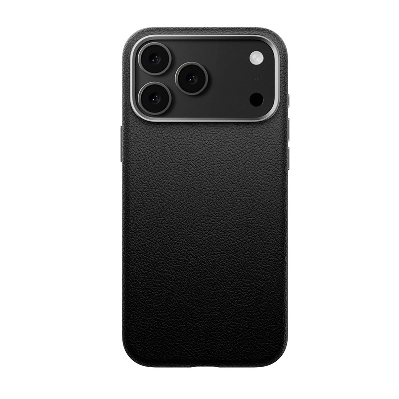 PU kožno tvrdi kućište za iPhone 17 i iPhone 16 Pro Max s ugrađenim magnetskim zatvaračem — jednobojni kožni dizajn