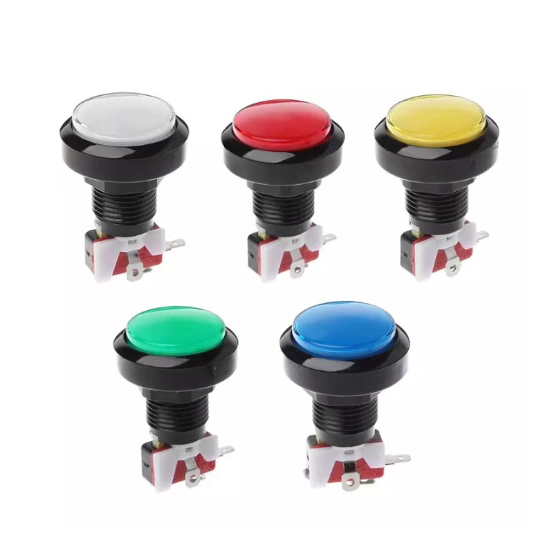 Кръгъл бутон за натискане за аркадни машини и игрово оборудване (2P интерфейс, PC корпус, OEM обработка)