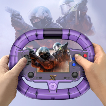 SU-10 nešiojama retro žaidimų konsolė su vairavimo rato dizainu, kelių emuliatorių palaikymas, 32 GB atmintis