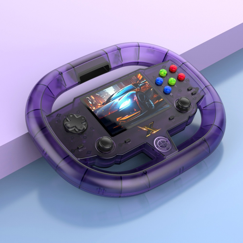 SU-10 nešiojama retro žaidimų konsolė su vairavimo rato dizainu, kelių emuliatorių palaikymas, 32 GB atmintis