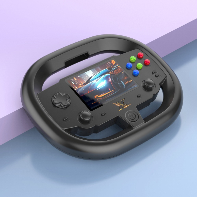 SU-10 nešiojama retro žaidimų konsolė su vairavimo rato dizainu, kelių emuliatorių palaikymas, 32 GB atmintis