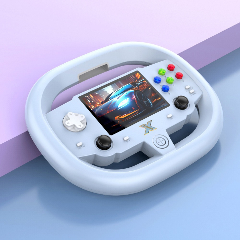 SU-10 nešiojama retro žaidimų konsolė su vairavimo rato dizainu, kelių emuliatorių palaikymas, 32 GB atmintis