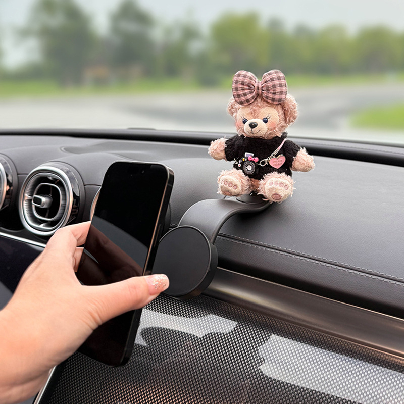 Автомобилен магнитен държач за телефон с безжично зареждане, вакуумно закрепване, модел HQMMCXSJZJ, универсален за инструментален панел