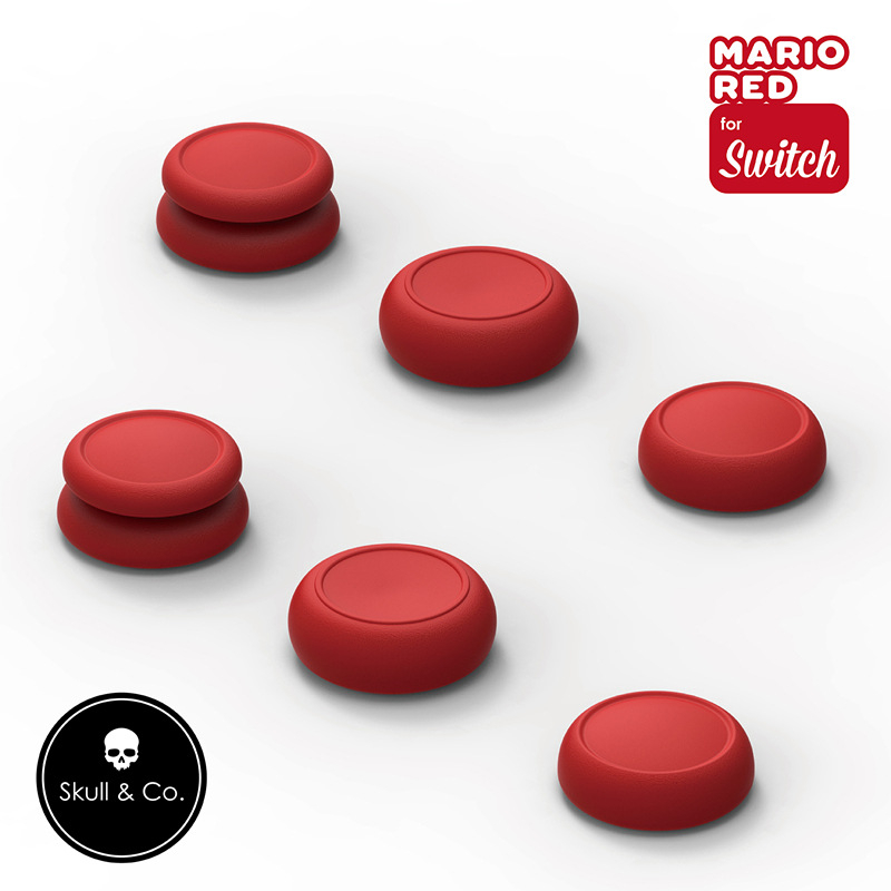 Skull&Co Switch/Lite rocker krytov sada, TPU silikon, 6 kusov (2 vysoké, 2 stredné, 2 krátke) pre Nintendo Switch/Lite, vylepšený pocit