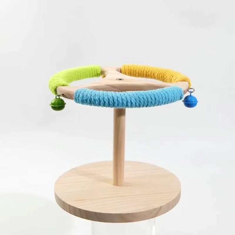 Forgó rúdos papagáj-tartó – Interaktív, a unalom elleni eszköz, lógó harapó játék kis papagájok számára