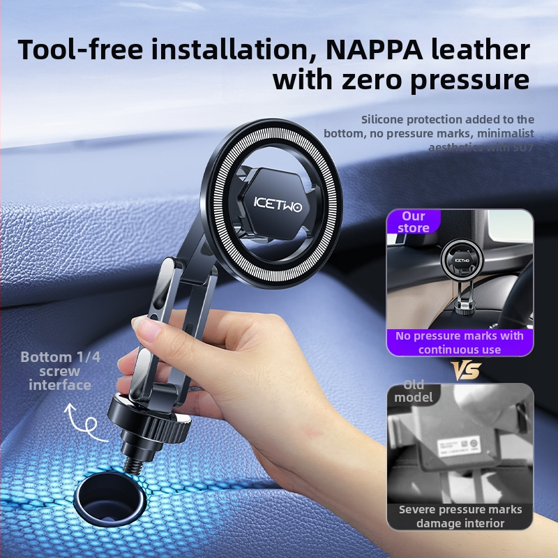 Magnetický držiak na telefón do palubnej dosky pre Xiaomi SU7, s MagSafe, 17 mm guľová hlava