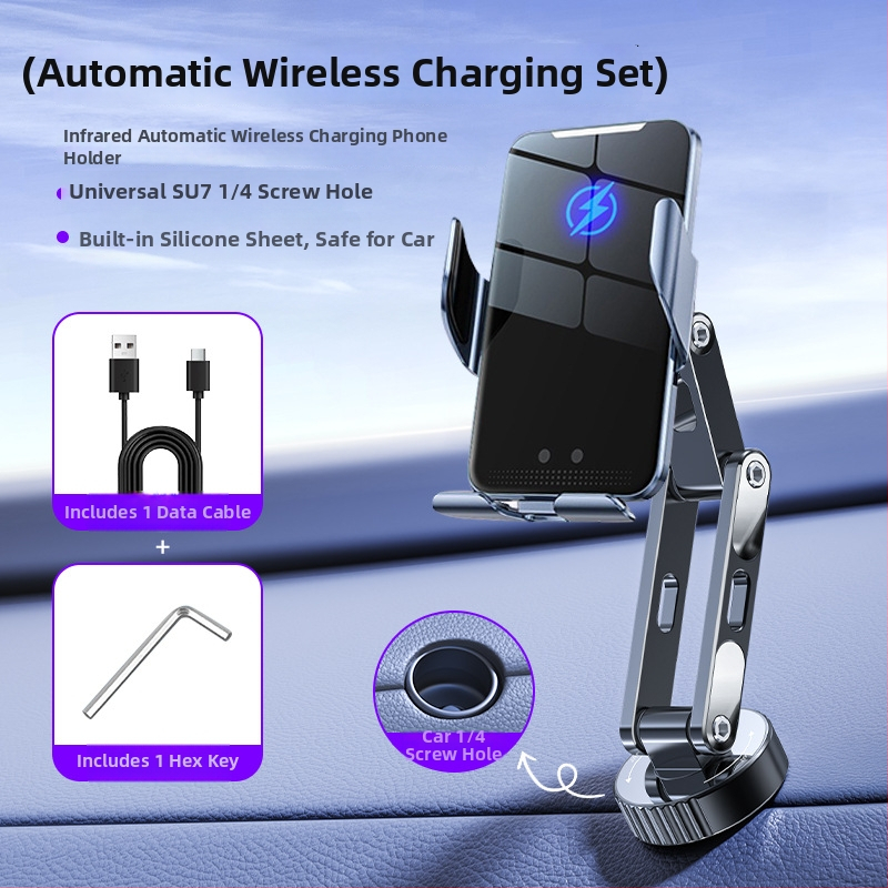 Magnetický držiak na telefón do palubnej dosky pre Xiaomi SU7, s MagSafe, 17 mm guľová hlava