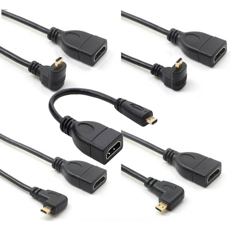 Micro HDMI na HDMI kabel, duljina 0,2 m, bakrena žica, adapter, za televizor i digitalnu kameru