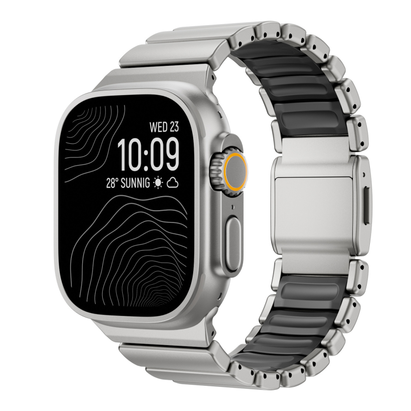 Brățară pentru Apple Watch S11 - oțel inoxidabil 316L / oțel de titan, cataramă magnetică, Nothing
