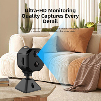 Gudra iekšējā novērošanas kamera, bezvadu uzstādīšana, ātra uzstādīšana, 2MP, 3.6 mm fokusa attālums, darbības diapazons 10–30 m, nakts redze, kontrole caur lietotni