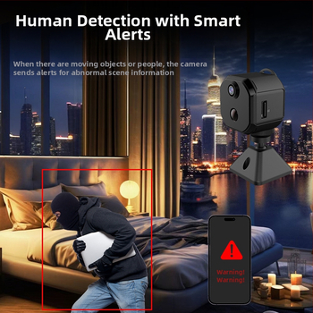 Gudra iekšējā novērošanas kamera, bezvadu uzstādīšana, ātra uzstādīšana, 2MP, 3.6 mm fokusa attālums, darbības diapazons 10–30 m, nakts redze, kontrole caur lietotni