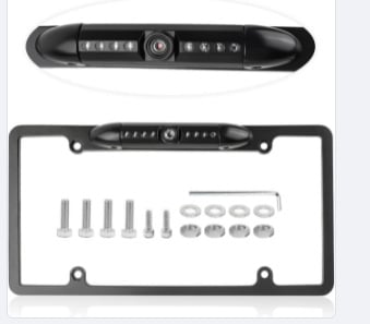 Cameră pentru plăcuța de înmatriculare a autoturismului, model universal, 720p, unghi de vizualizare 170°, alimentare 12V, opțiune fără fir