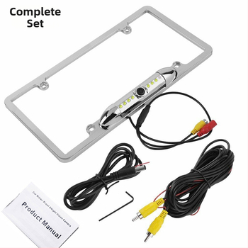 Cameră pentru plăcuța de înmatriculare a autoturismului, model universal, 720p, unghi de vizualizare 170°, alimentare 12V, opțiune fără fir