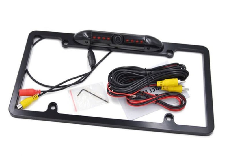 Cameră pentru plăcuța de înmatriculare a autoturismului, model universal, 720p, unghi de vizualizare 170°, alimentare 12V, opțiune fără fir