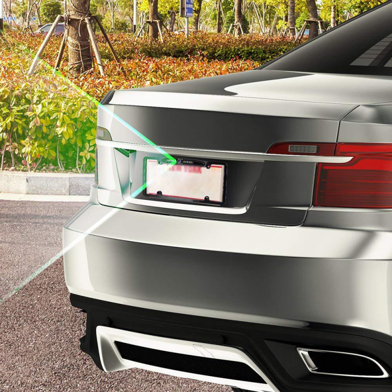 Cameră pentru plăcuța de înmatriculare a autoturismului, model universal, 720p, unghi de vizualizare 170°, alimentare 12V, opțiune fără fir