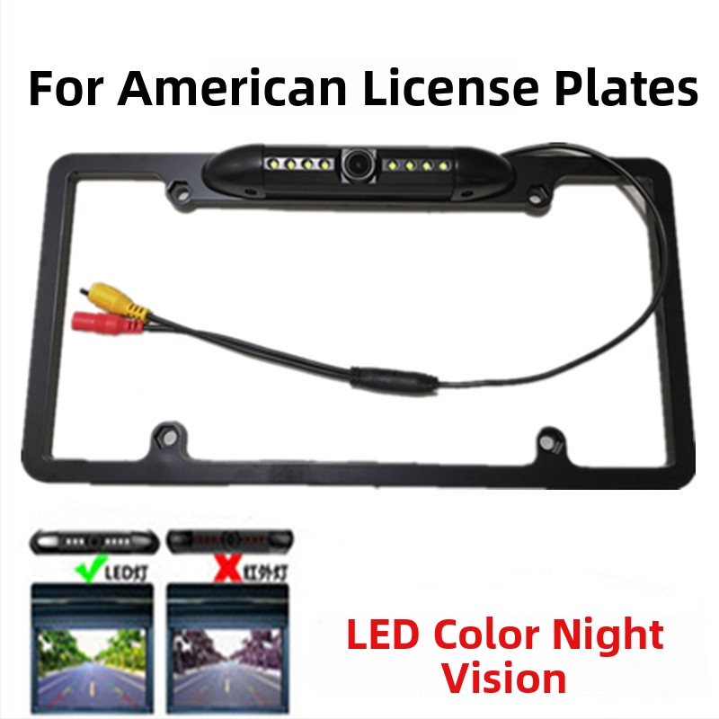 Cameră pentru plăcuța de înmatriculare a autoturismului, model universal, 720p, unghi de vizualizare 170°, alimentare 12V, opțiune fără fir