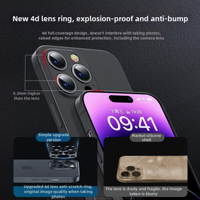 Murdinger TPU matēts aizsargapvalks iPhone 12 Pro Max un 14 Pro Max, ultra plāns, pilnīgs objektīva aizsardzība, krišanas izturība