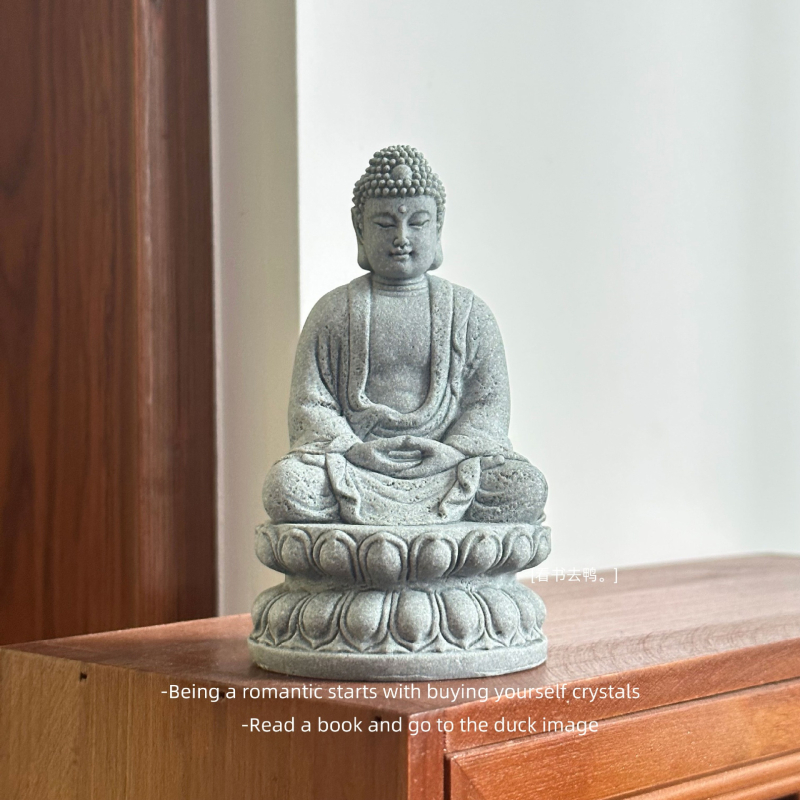 Mali Buddha meditacijski ukras za mikropejzaž, smola, kineski stil, šifra Ltao690484384522