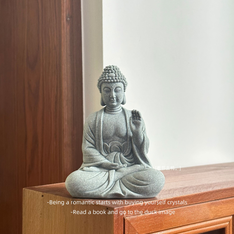 Mali Buddha meditacijski ukras za mikropejzaž, smola, kineski stil, šifra Ltao690484384522