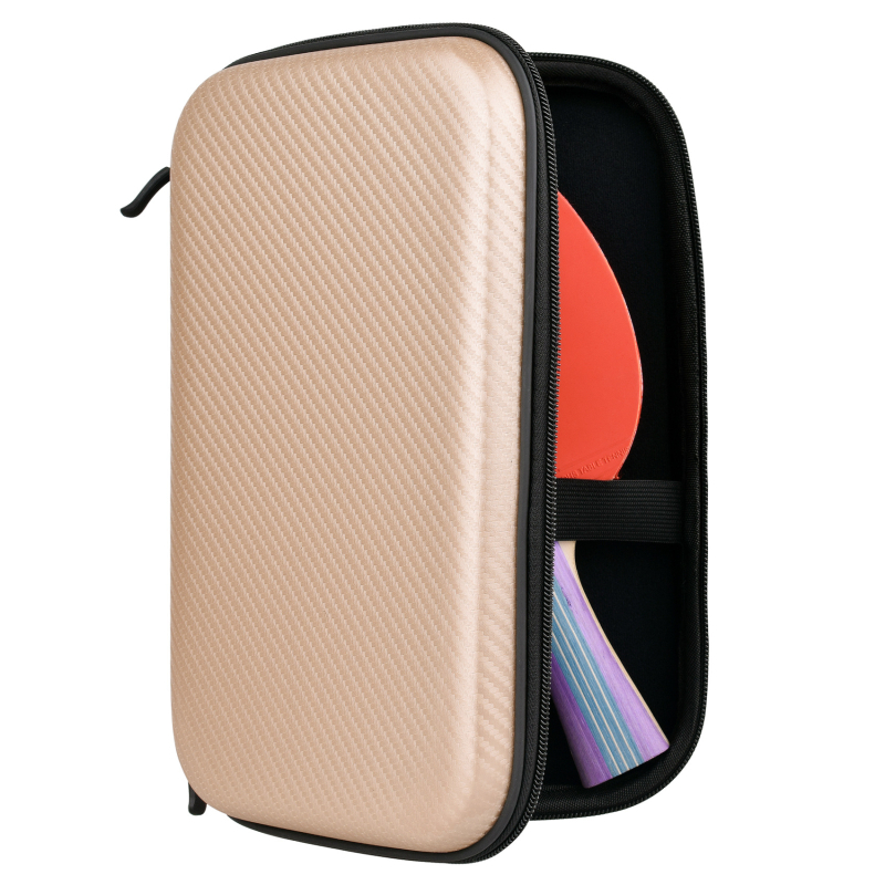 Psenner Geantă pentru tenis de masă cu husă dură pătrată pentru paletă, material EV compozit, personalizare, logo imprimat