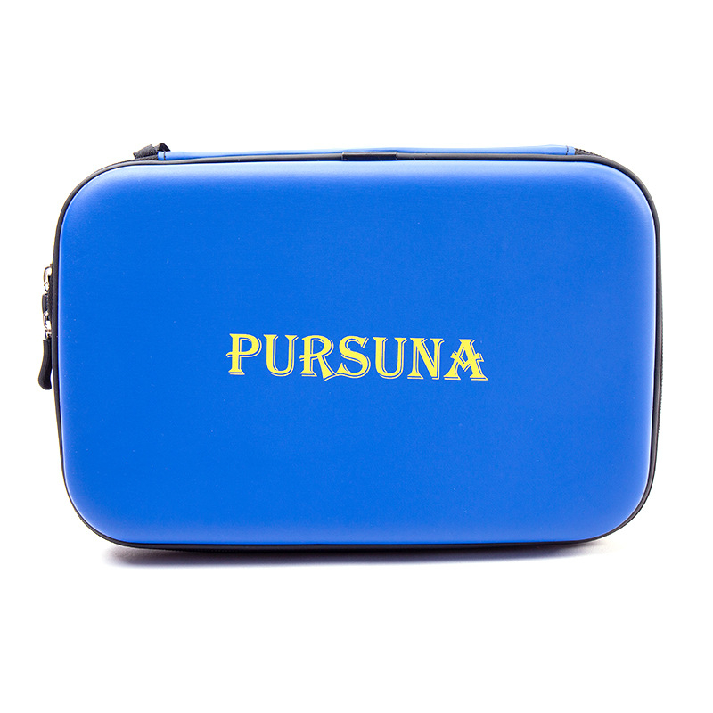 Psenner Geantă pentru tenis de masă cu husă dură pătrată pentru paletă, material EV compozit, personalizare, logo imprimat