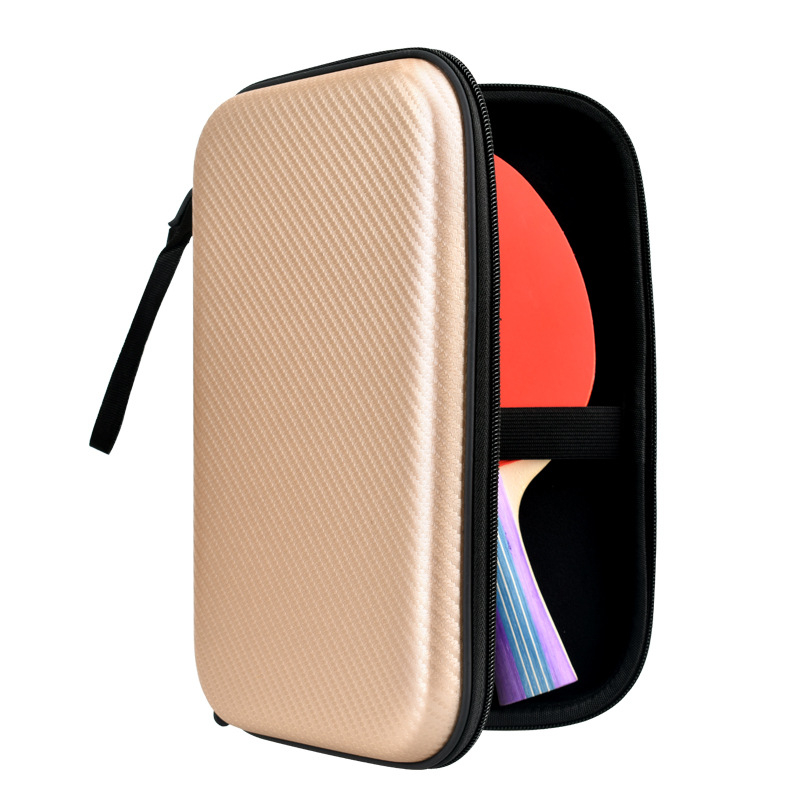 Psenner Geantă pentru tenis de masă cu husă dură pătrată pentru paletă, material EV compozit, personalizare, logo imprimat