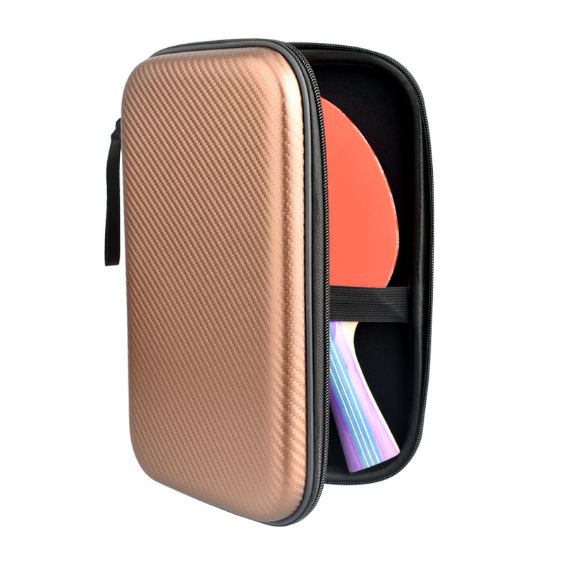 Psenner Geantă pentru tenis de masă cu husă dură pătrată pentru paletă, material EV compozit, personalizare, logo imprimat